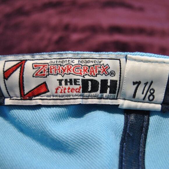 North Carolina Tar Heels  Blue & White Fitted Hat Size: 7 1/8 - Picture 8 of 10